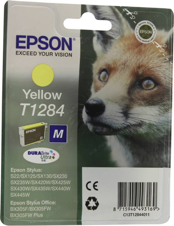   Epson T1284 Yellow  EPS S22/SX125/420W/425W/BX305F/305FW