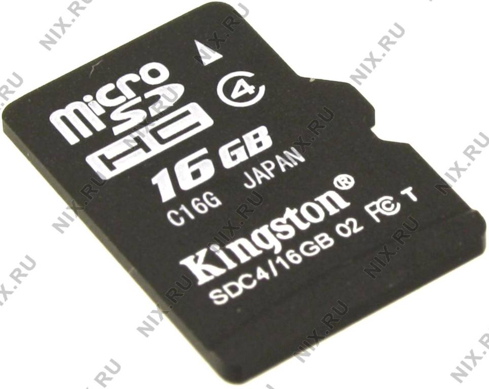    microSDHC 16Gb Kingston [SDC4/16GBSP] Class4