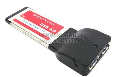   Orient [EX3U2] Adapter Express Card/34mm-- >USB3.0 2 port + ..
