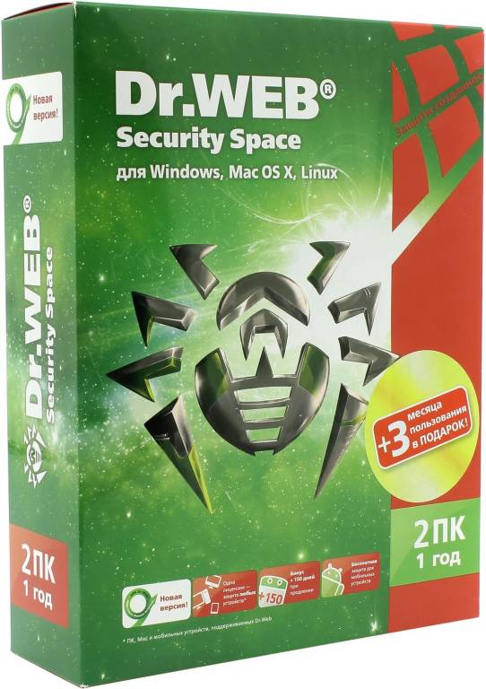   Dr.WEB Security Space(Pro)    2 (BOX)(   