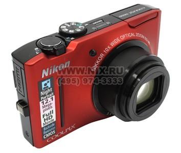   Nikon CoolPix S8100[Red](12.1Mpx,30-300mm,10x,F3.5-5.6,JPG,102Mb+0Mb SDXC,3.0,USB2.