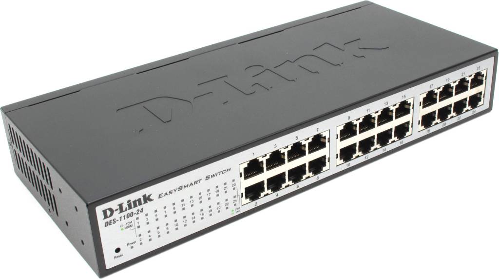   24-. D-Link [DES-1100-24] Switch 24 port (10/100Mbps)