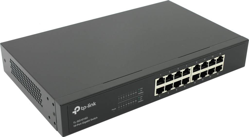   16-. TP-LINK [TL-SG1016D] 16-Port Gigabit Switch(16UTP 10/100/1000 Mbps)