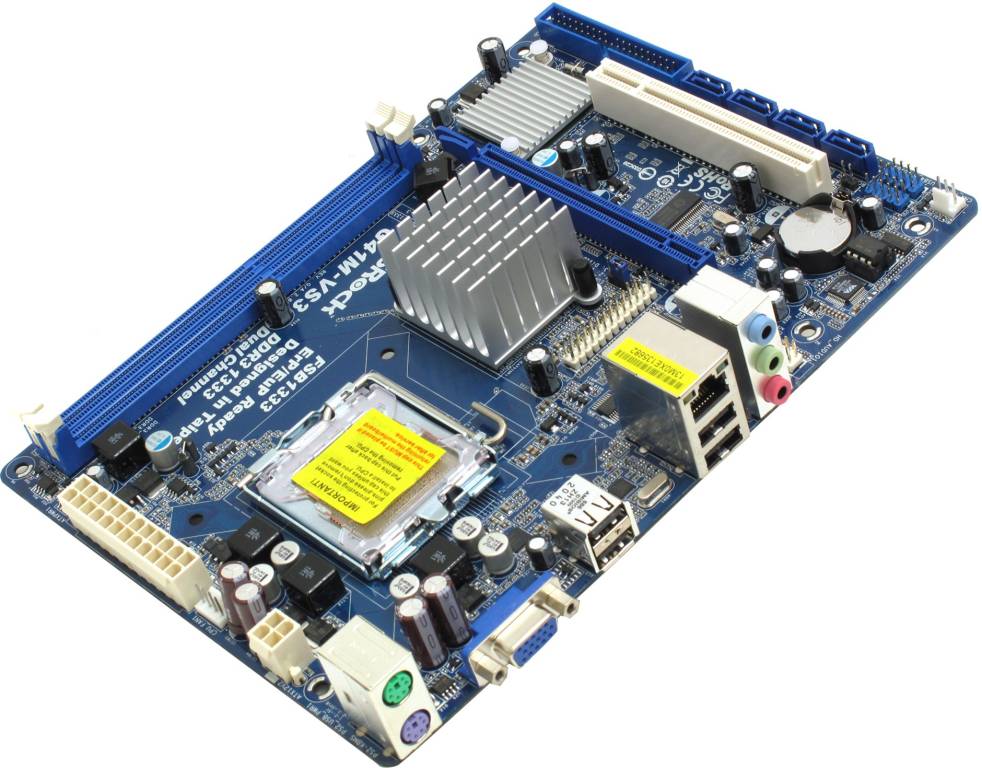    LGA775 ASRock G41M-VS3 rev2.0 (RTL) [G41] PCI-E+SVGA+LAN SATA MicroATX 2DDR-III