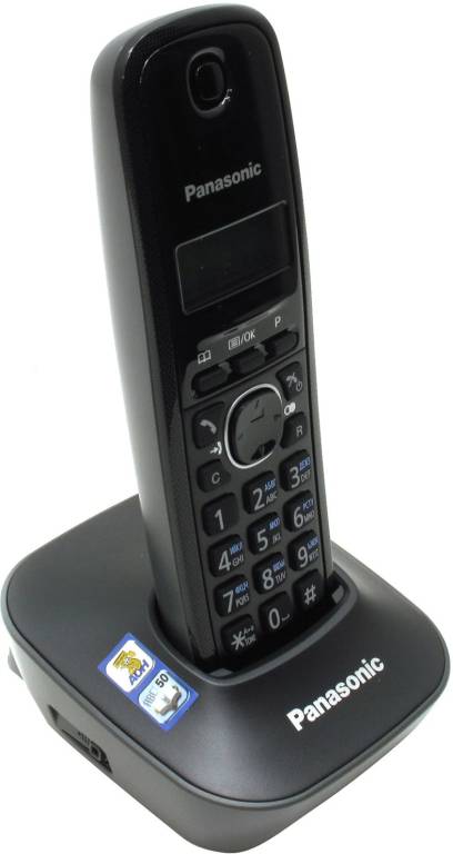 купить Радиотелефон Panasonic KX-TG1611RUH [Black-Grey] (трубка с ЖК диспл.,DECT)