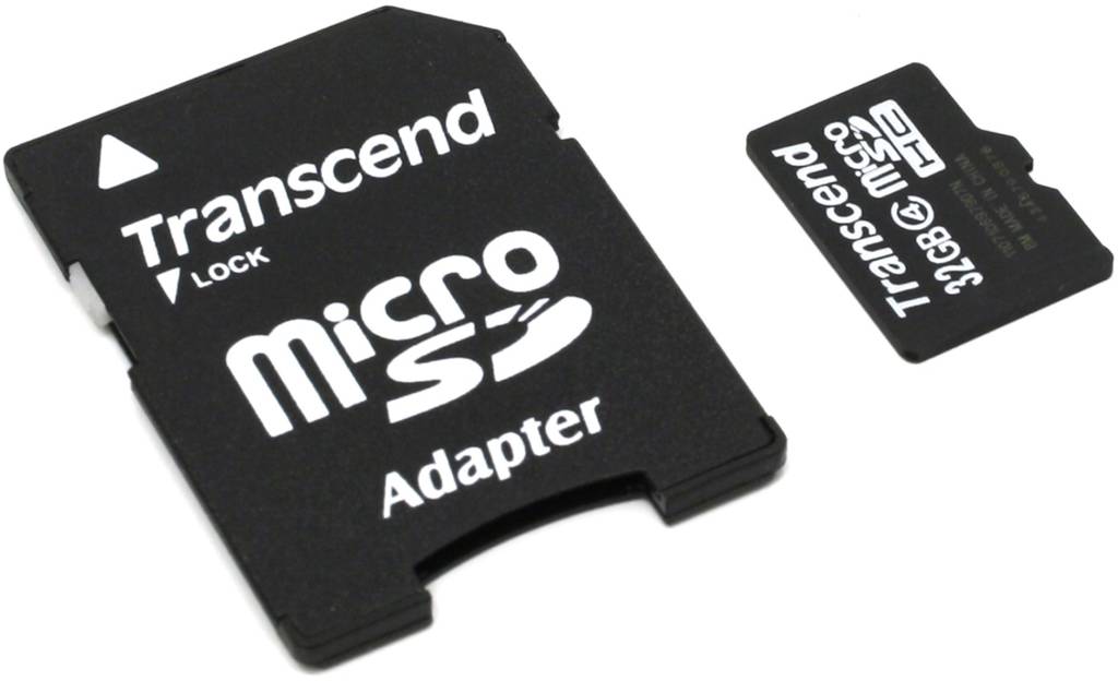    microSDHC 32Gb Transcend [TS32GUSDHC4] Class4 +microSD-- >SD Adapter