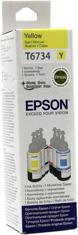 купить Чернила Epson T6734 Yellow для EPS Inkjet Photo L800/L1800 (70 мл.)