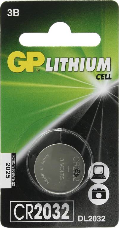  .  CR2032 (Li, 3V) GP Lithium Cell CR 2032