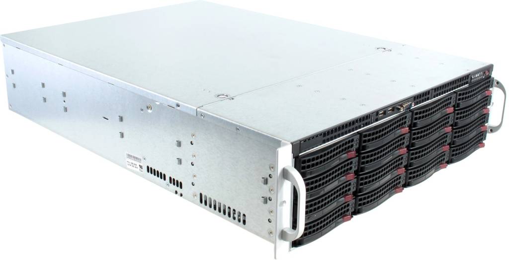   E-ATX Server Case SuperMicro [CSE-836E16-R1200B]Black 16xHotSwap SAS/SATA, 1200W HS 3U RM