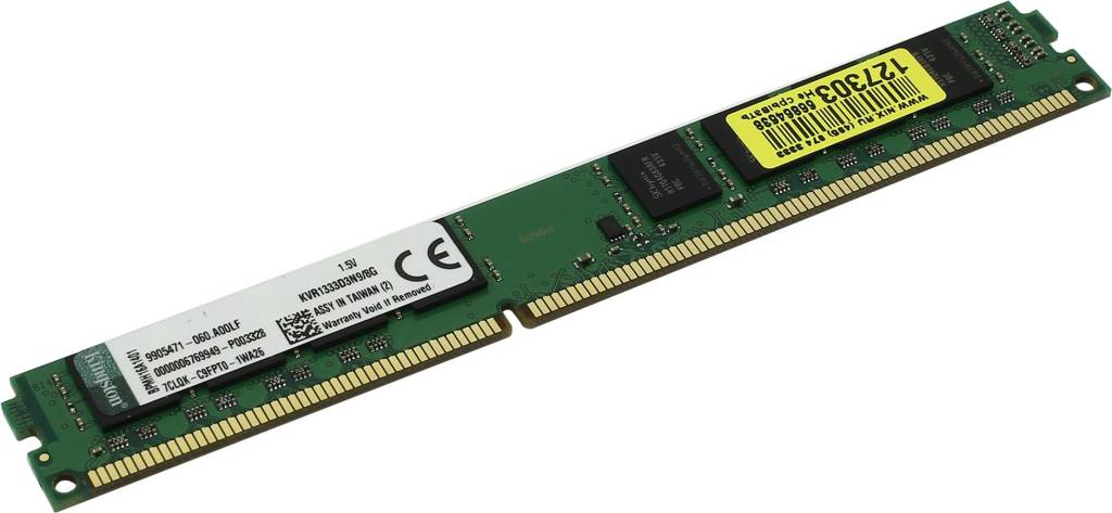    DDR3 DIMM  8Gb PC-10600 Kingston ValueRAM [KVR1333D3N9/8G] CL9