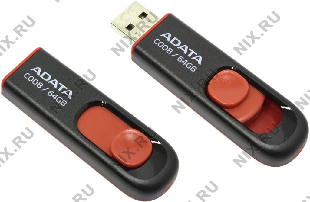   USB2.0 64Gb ADATA [AC008-64G-RKD]
