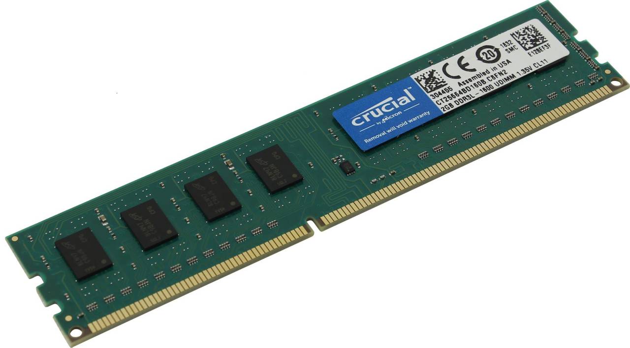   DDR3 DIMM  2Gb PC-12800 Crucial [CT25664BD160B]