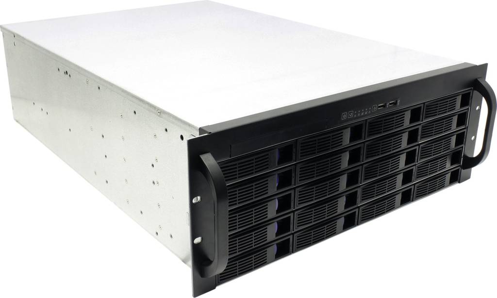   E-ATX Server Case 4U Procase [ES420-SATA3-B-0] Black 20xHotSwap SAS/SATA,  