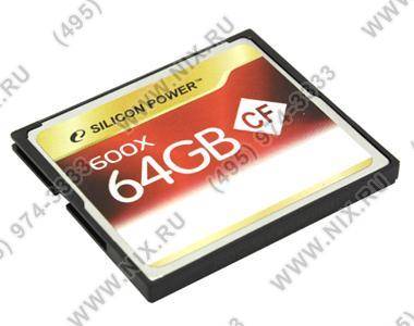 купить Карта памяти Silicon Power [SP064GBCFC600V10] CompactFlash Card 64Gb 600x