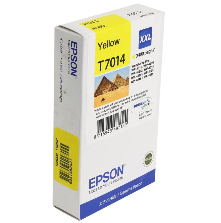 купить Картридж Epson T7014 [C13T701440] Yellow для WorkForce Pro WP-4015//4025/4095/4515/4525/4535/4545/45