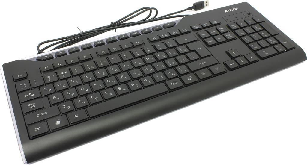   USB A4-Tech Slim Multimedia Keyboard KD-800L 104+11 /,  
