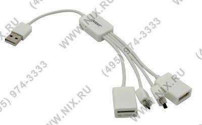   USB2.0 HUB 2-port + mini-B + micro-B Orient [UH135]  !!!   !!!
