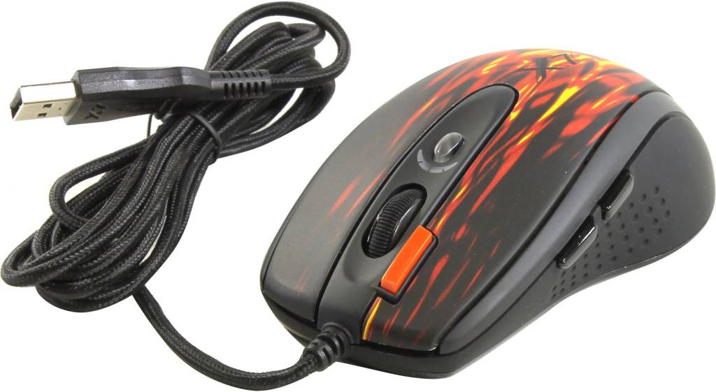   USB A4-Tech Game Laser Mouse [XL-750BK-Fiery Red] (3600dpi) (RTL) 7.( )