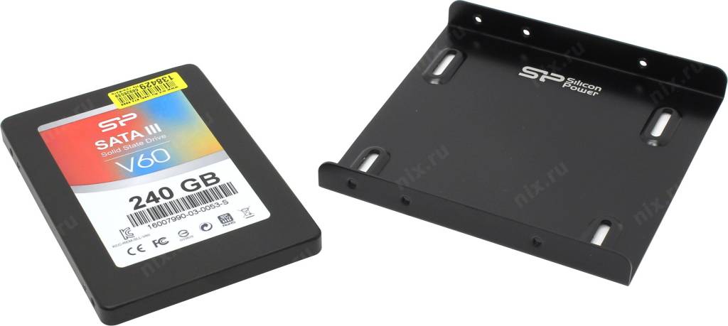   SSD 240 Gb SATA-III Silicon Power V60 [SP240GBSS3V60S25] 2.5 MLC+3.5 