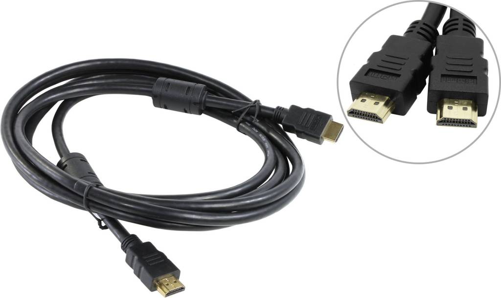купить Кабель HDMI to HDMI (19M -19M)  3.0м (2 фильтра) v1.4 AOpen [ACG511D-3м]