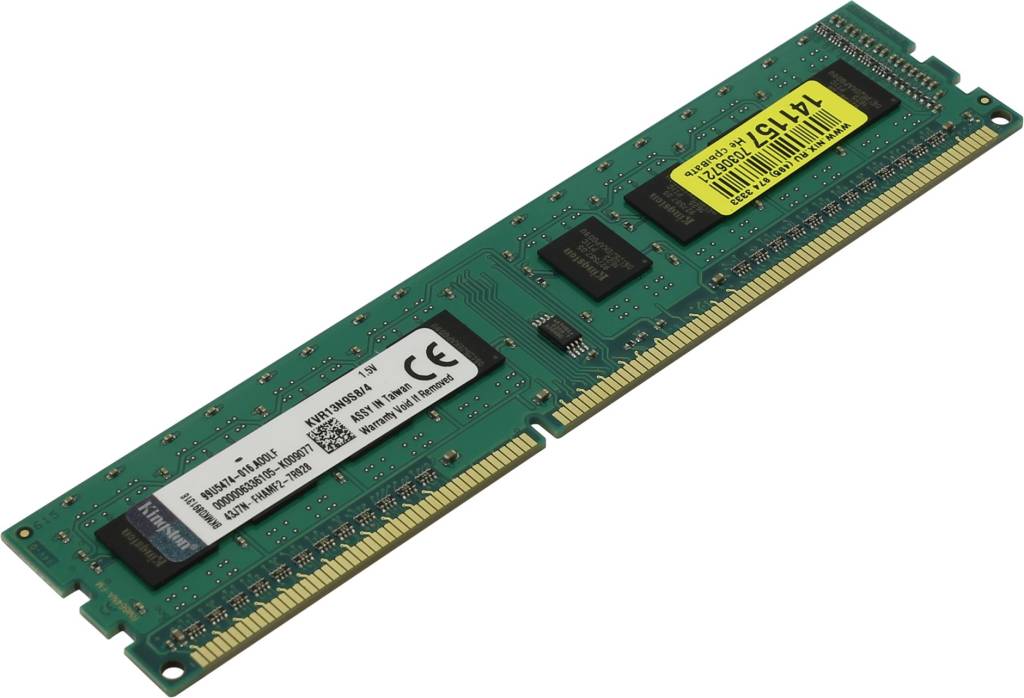    DDR3 DIMM  4Gb PC-10600 Kingston ValueRAM [KVR13N9S8/4] CL9, Low Profile