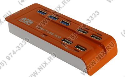   USB2.0/3.0 HUB 7-port AgeStar [3CH1 Orange] (3xUSB3.0 + 4xUSB2.0) + ..