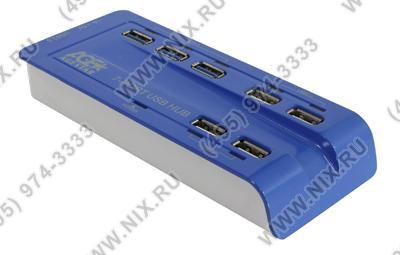   USB2.0/3.0 HUB 7-port AgeStar [3CH1 Blue] (3xUSB3.0 + 4xUSB2.0) + ..