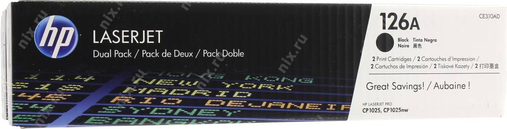  - HP CE310AD 126A Black (Dual Pack)  CLJ CP1025 (2x1200 )