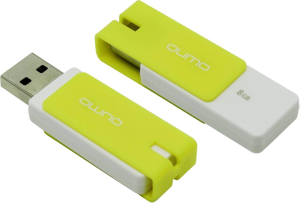   USB2.0  8Gb Qumo Click [QM8GUD-CLK-Lemon] (RTL)