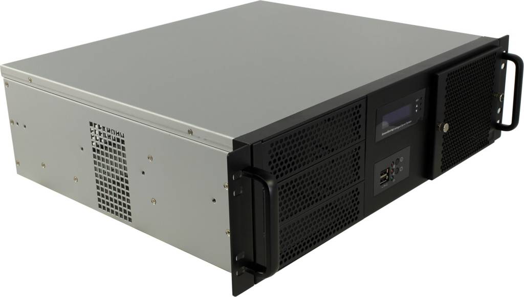   ATX Server Case 3U Procase [GM338-B-0] Black,  , LCD display
