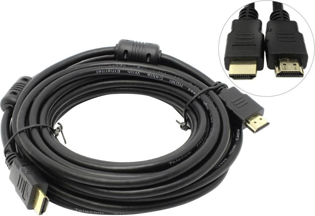 купить Кабель HDMI to HDMI (19M -19M)  7.5м v1.4 (2 фильтра) Telecom