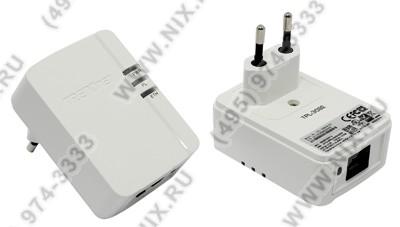    Powerline TRENDnet [TPL-308E2K] 200 AV Nano Adapter Kit (2 , 1UTP 10/100Mbps