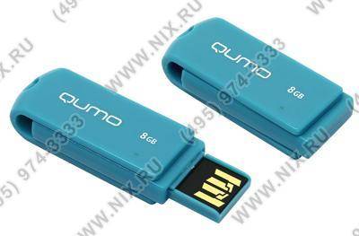   USB2.0  8Gb Qumo Twist [QM8GUD-TW-Turquoise] (RTL)