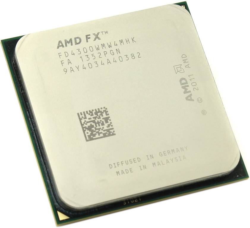   AMD FX-4300 (FD4300W) 3.8 /4core/ 4+4/95 /5200  Socket AM3+