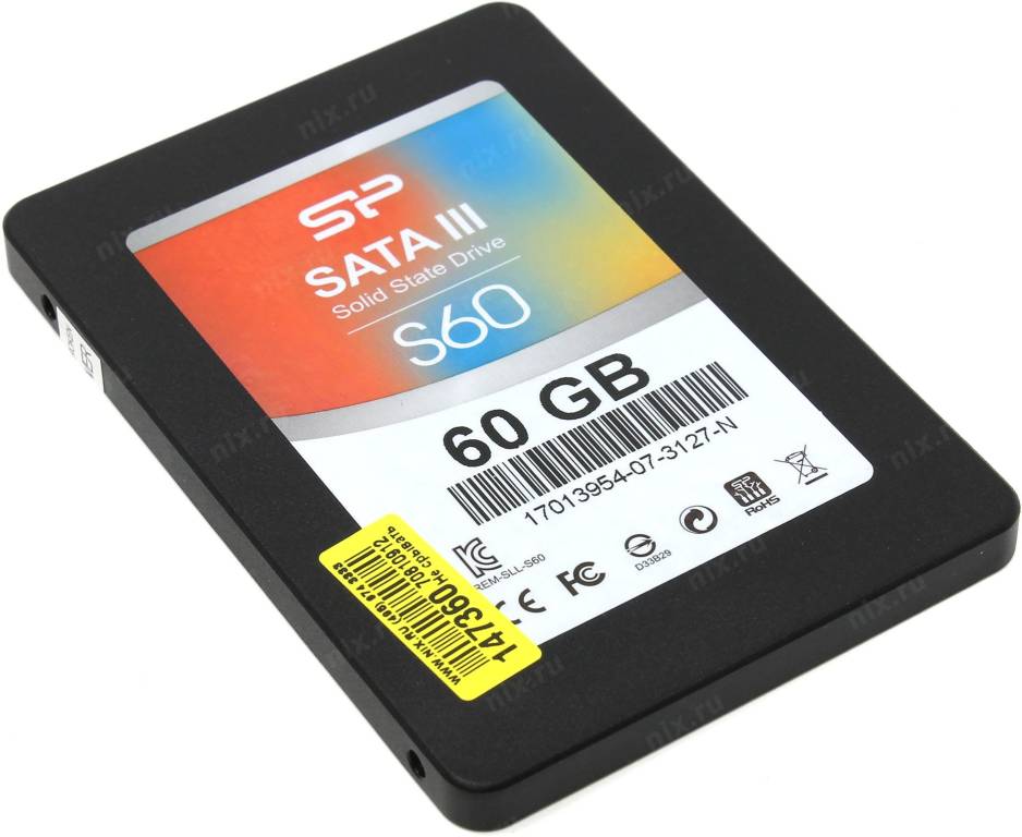   SSD  60 Gb SATA-III Silicon Power S60 [SP060GBSS3S60S25] 2.5 MLC