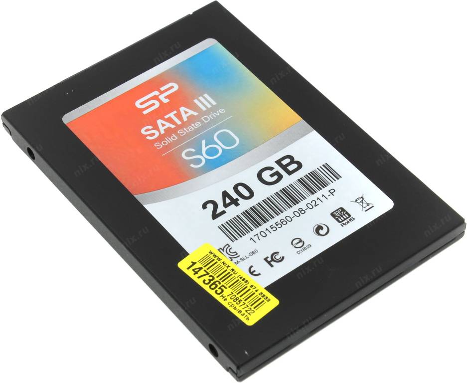   SSD 240 Gb SATA-III Silicon Power S60 [SP240GBSS3S60S25] 2.5 MLC
