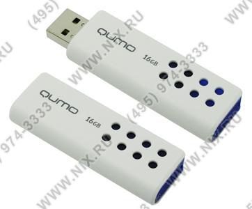   USB2.0 16Gb Qumo Domino [QM16GUD-Domino-Blue] (RTL)