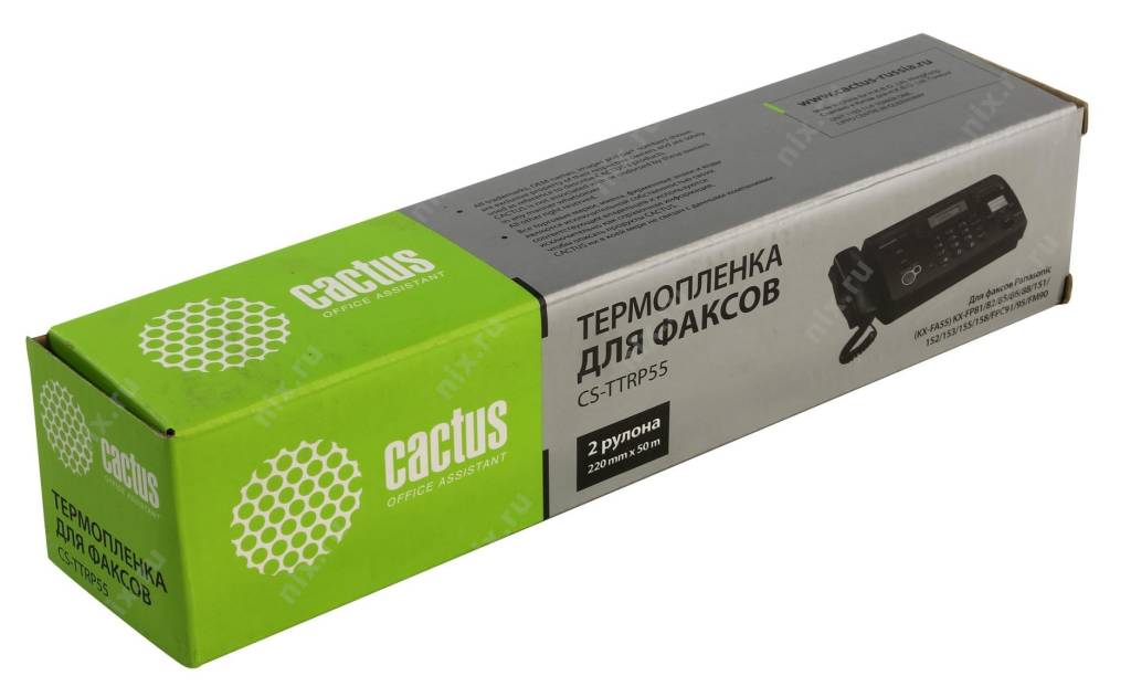 купить Термопленка Cactus CS-TTRP55 плёнка[2x50м rolls]для Panasonic KX-FP81/82/85/86/88/151/152/153/155/15