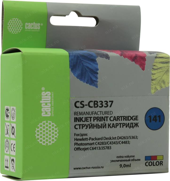   HP CB337HE 141 Color  D4263/5363,C4283/C4343/C4483,C6413( (Cactus) [CS-CB337]