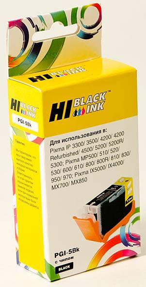 купить Картридж Canon PGI-5BK Black (Hi-Black) new для PIXMA MP 500/510/520/530, PGI-5