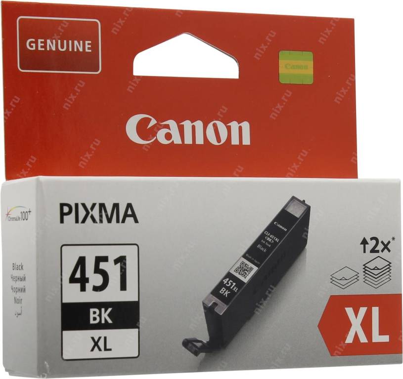 купить Картридж Canon CLI-451BK XL (black) для PIXMA iP7240, MG5440/6340 (повышенной емкости) (6472B001)