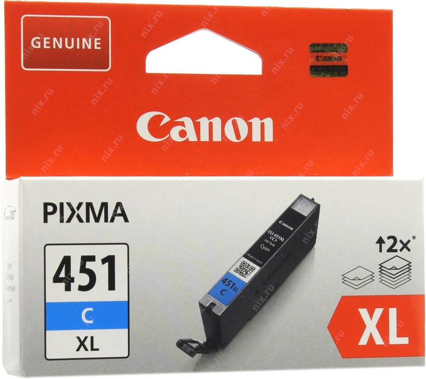 купить Картридж Canon CLI-451C XL (cyan) для PIXMA iP7240, MG5440/6340 (повышенной емкости)(6473B001)