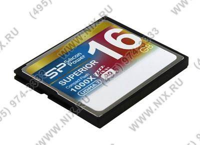 купить Карта памяти Silicon Power [SP016GBCFC1K0V10] CompactFlash Card 16Gb 1000x