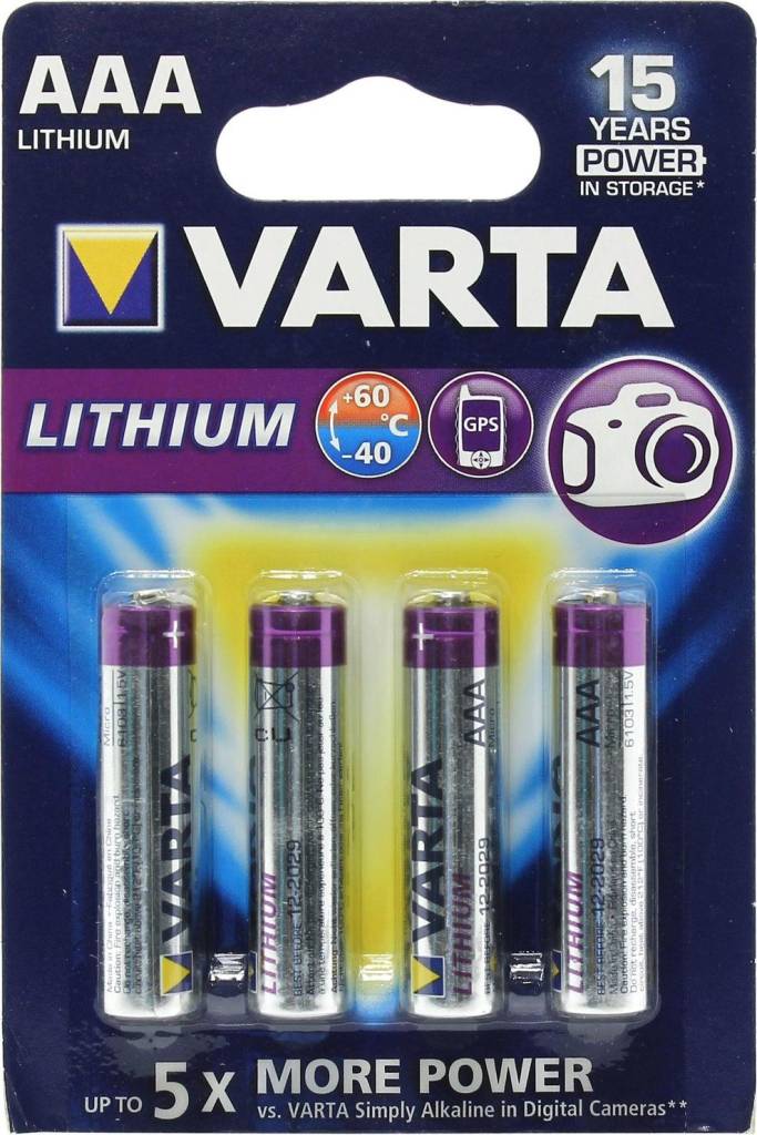  .  AAA 1.5V VARTA 6103-4, Lithium [. 4 .]