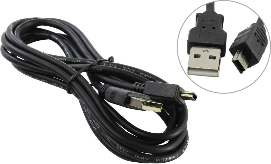   USB 2.0 AM -- > mini-B 5P 1.8 5bites [UC5007-018(C)]