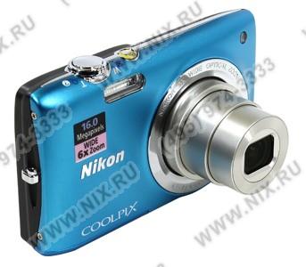    Nikon CoolPix S2700[Blue](16.0Mpx,26-156mm,6x,F3.5-6.5,JPG,SDXC,2.7,USB2.0,Li-Ion)