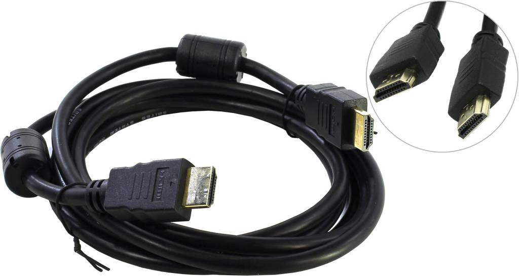 купить Кабель HDMI to HDMI (19M -19M)  2.0м v1.4b (2 фильтра) ethernet+3D 5bites [APC-014-020]