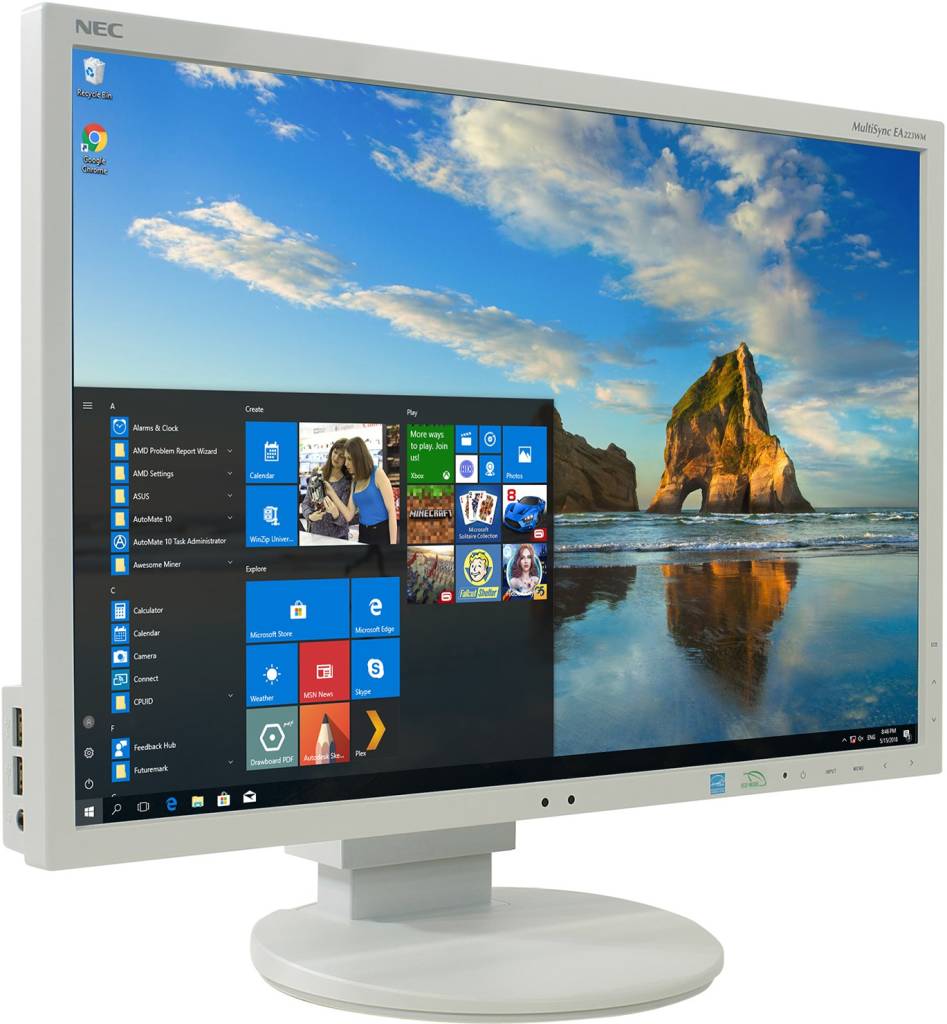   22 NEC EA223WM [White-White]    (LCD, Wide, 1680x1050, D-Sub, DVI, DP,