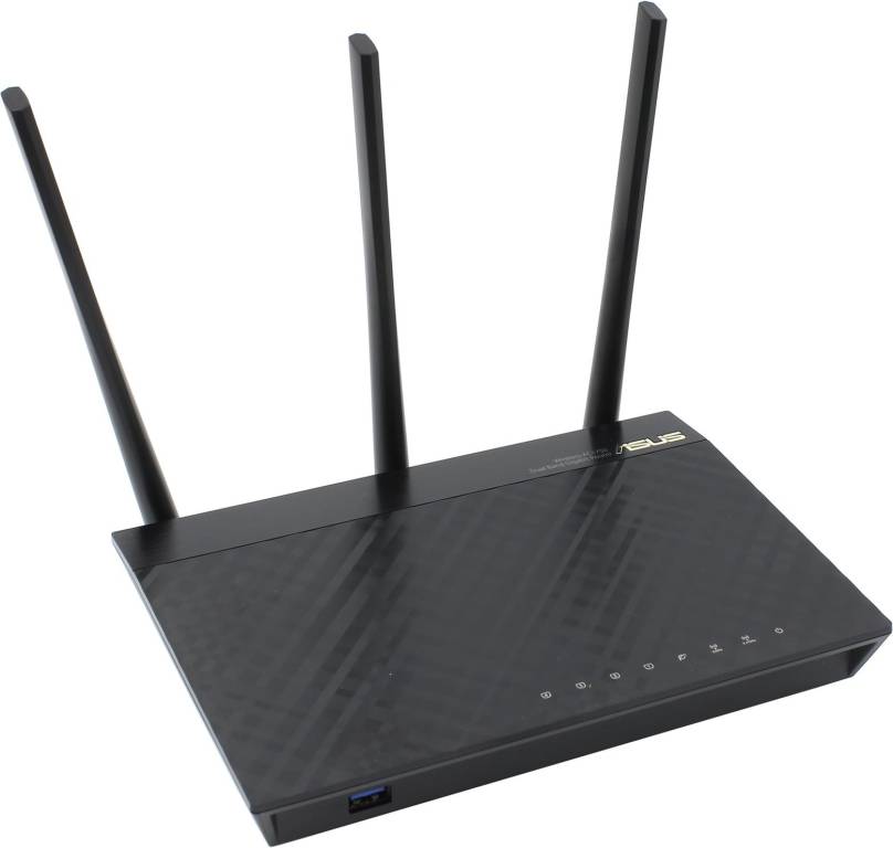   ASUS RT-AC66U DualBand Gigabit Router(802.11a/b/g/n/ac,4UTP 10/100/1000 Mbps,1WAN,1.