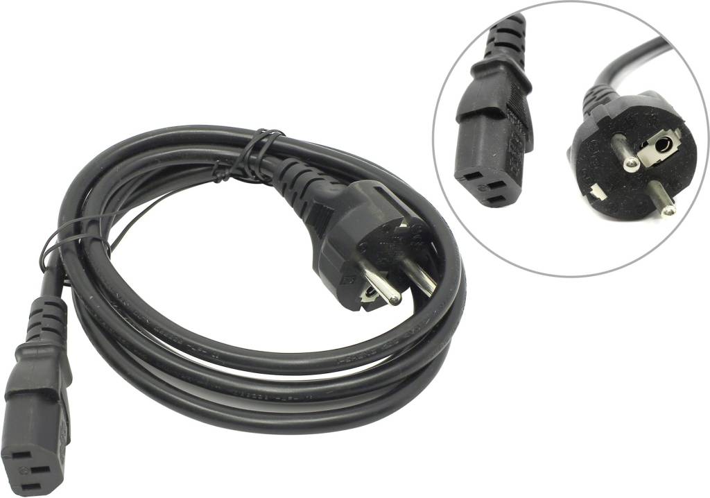 купить Сетевой кабель  1.5 м (сеть-системный блок)/(компьютер-розетка) Hama [29934]